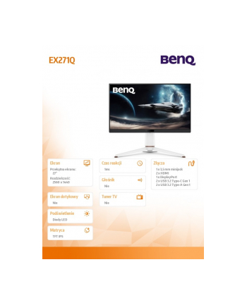 benq Monitor 27 '' EX271Q 2K IPS IPS/180Hz/2K/Gaming