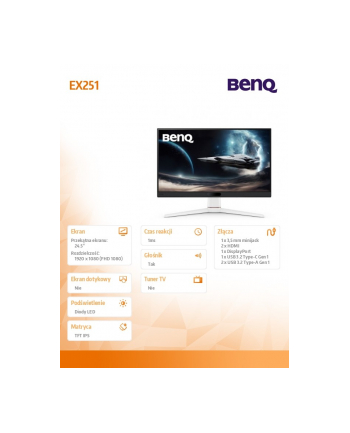 benq Monitor 24 cale EX251 1ms IPS/220Hz/FullHD/Gaming