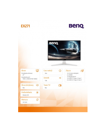 benq Monitor 27 '' EX271  1ms IPS/180Hz/FullHD/Gaming