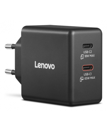 lenovo Ładowarka Dual USB-C 65W GaN 40AW065BEU nr 2