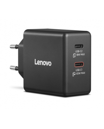 lenovo Ładowarka Dual USB-C 65W GaN 40AW065BEU nr 1