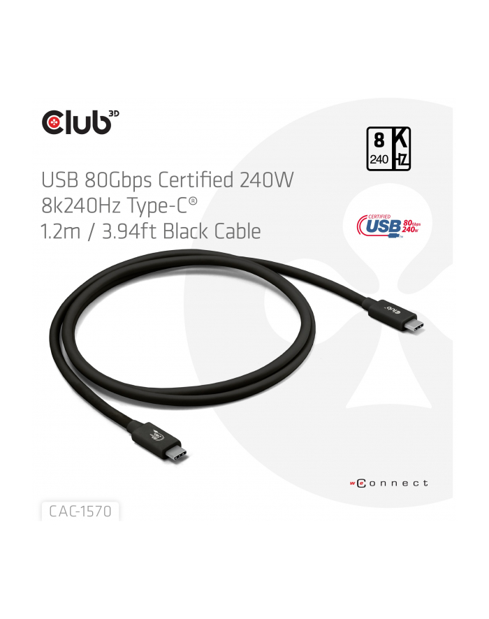 Club3D USB-C 1.2 m (CAC1570) główny