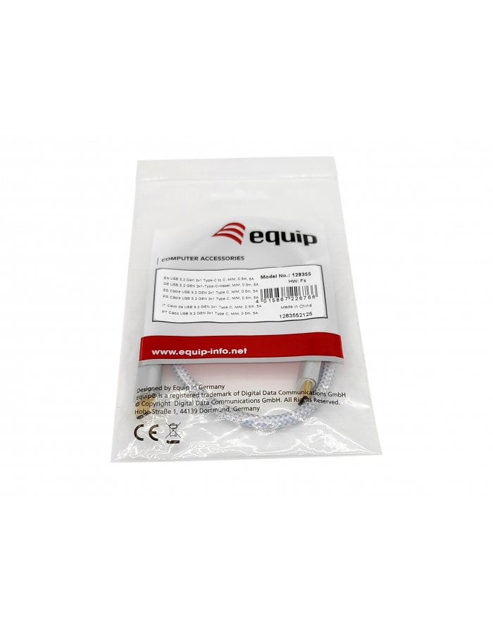 Equip USB-C - USB-C 0.5 m Biały (128355) główny