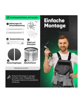 Bomann DU 7611 G Kopffreie Vertikal-Haube nr 1