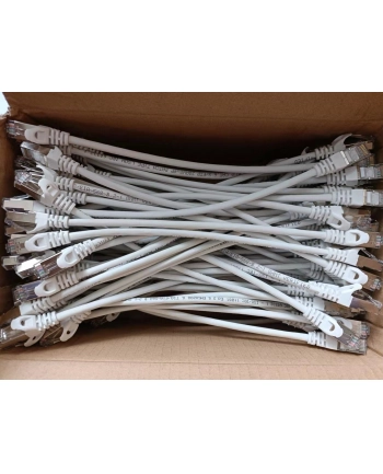 Equip Patch Cat6 100x/Box S/FTP 2xRJ45 0.25m biały LSZH (635513) nr 1