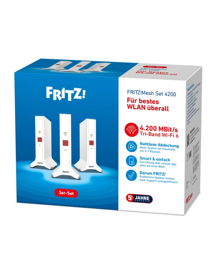 AVM FRITZ! Mesh zestaw 4200 3er Pack Wi-Fi Repeater główny
