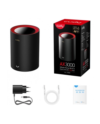 Mesh CUDY M3000(1-PACK)  | WiFi 6, 2,4GHz/5GHz, Multi-Gigabit