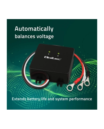 qoltec Balanser napięcia 24V do akumulatorów 2x12V | 5A | LiFePO4 AGM   GEL nr 2
