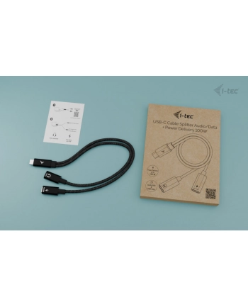 i-tec Kabel rozdzielający USB-C Audio/Data Power Delivery 100W