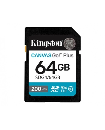 kingston Karta SD 64GB Canvas Go Plus 200/100 MB/s C10 U3 V30 nr 2