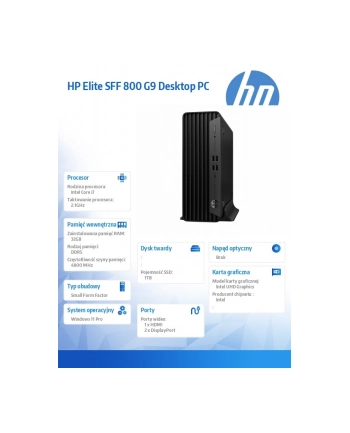 hp inc. Komputer Elite 800 SFF G9 i7-14700 1TB/32GB/W11P      C61RGET nr 2