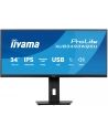 iiyama Monitor ProLite 34 cale XUB3493WQSU-B6 IPS,UWQHD,DP,2xHDMI,HAS,21:9,400cd,   120Hz,1000:1,1ms, USB HUBx4, 2x5W, - nr 29