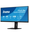 iiyama Monitor ProLite 34 cale XUB3493WQSU-B6 IPS,UWQHD,DP,2xHDMI,HAS,21:9,400cd,   120Hz,1000:1,1ms, USB HUBx4, 2x5W, - nr 30