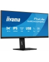 iiyama Monitor ProLite 34 cale XUB3493WQSU-B6 IPS,UWQHD,DP,2xHDMI,HAS,21:9,400cd,   120Hz,1000:1,1ms, USB HUBx4, 2x5W, - nr 9