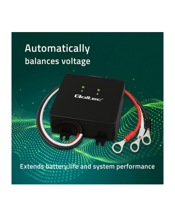 qoltec Balanser napięcia 24V do akumulatorów 2x12V | 5A | LiFePO4 AGM   GEL nr 2