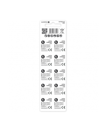 everactive Baterie alkaliczne mini AG5/G5/LR754/LR48 blister 10 szt. nr 1