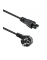 qoltec Kabel zasilający kątowy SCHUKO | IEC C5 | koniczynka | 3x1.0mm2 |1.5m - nr 1