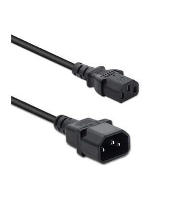 qoltec Kabel zasilający do UPS | IEC C13/C14 | 3x1.0mm2 | 1.5m