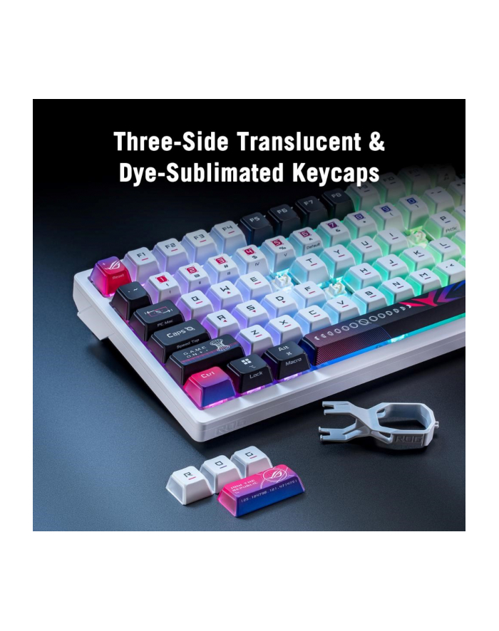 asus Klawiatura ROG Azoth X M704 BT/RF/USB-C/Aura/Czarno-Biała główny