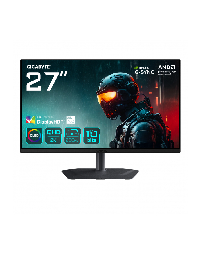 gigabyte Monitor 27 '' MO27Q2A EK QHD QD-OLED HDMI USB-C główny