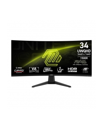 msi Monitor MAG 346CQ 34 cale/LED/UWQHD/Curved/180Hz/czarny
