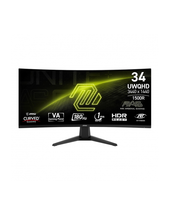 msi Monitor MAG 346CQ 34 cale/LED/UWQHD/Curved/180Hz/czarny główny
