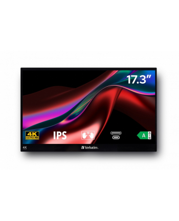 verbatim Monitor dotykowy Ultra 4K Portable PMT-17-4K