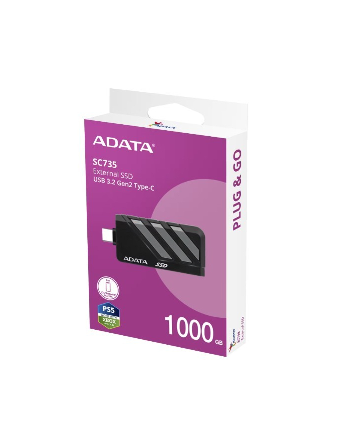 adata Dysk SSD External SC735 1TB U3.2C 1000/1000MB/s Grey główny