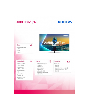 philips Telewizor 48 '' OLED 48OLED820/12 nr 2