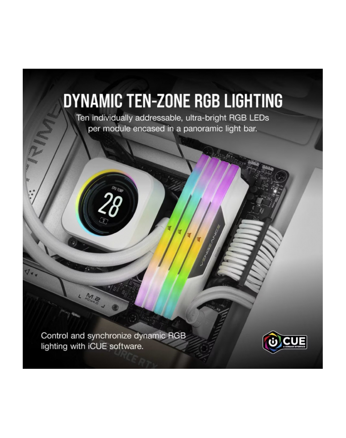 corsair Pamięć DDR5 Vengeance RGB 32GB/5200 (2x16GB) CL40 White główny
