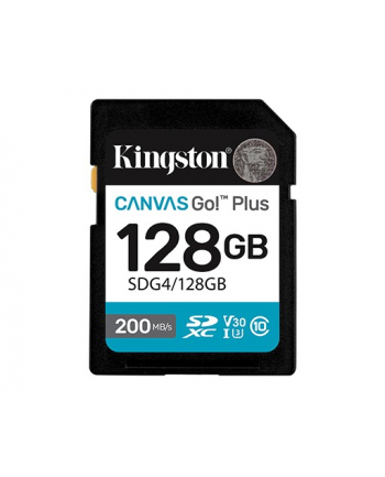 kingston Karta pamięci SD 128GB Canvas Go Plus 200/MB/s C10 U3 V30