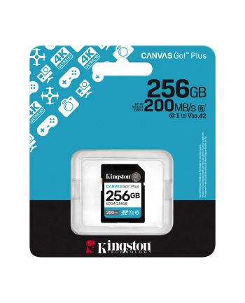 kingston Karta pamięci SD 256GB Canvas Go Plus 200/160 MB/s C10 U3 V30 nr 1