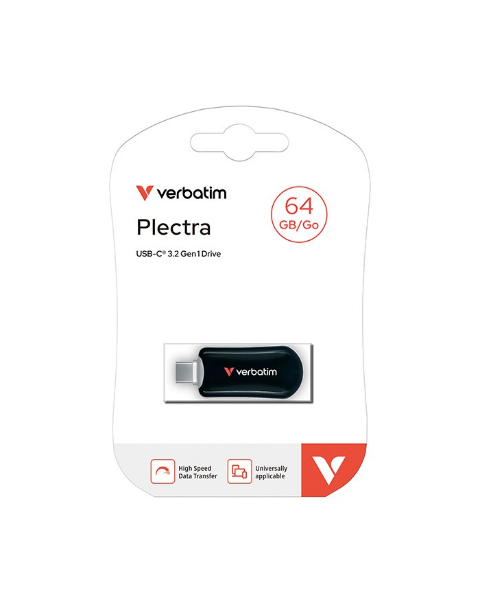 verbatim Pendrive Plectra 64GB USB-C 100MB/s 30224 czarny główny