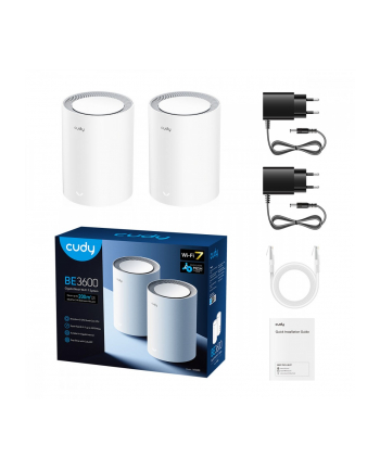 cudy Router M3600 System WiFi Mesh BE3600 Gigabit Dual Band Wi-Fi 7 Mesh Solution 2-Pak