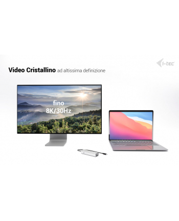 i-tec HUB USB-C Charging Metal 5 port with USB-C video 8K + Power Delivery 85W