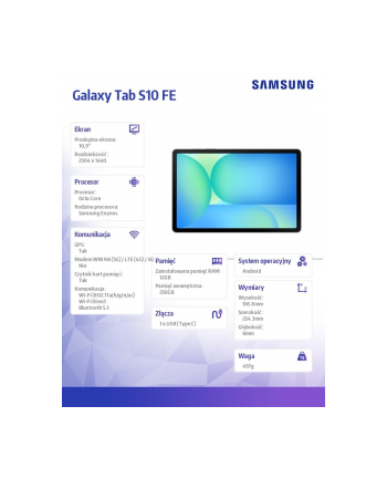 samsung Galaxy Tab S10 FE X520 10.9' Wifi 12/256GB Szary nr 2