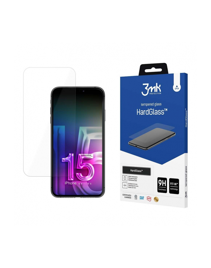 3mk HardGlass iPhone 15 Pro 6,1' szkło hartowane 9H główny