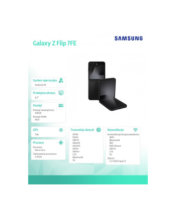 samsung Smartfon Galaxy Z Flip 7FE DualSIM 5G 8/128GB Czarny
