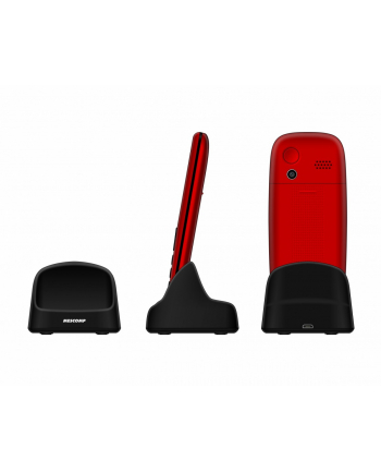 mesmed Telefon komórkowy dla seniorów Mescomp MT-166  Edgar Elegant SOS  4G Czerwony