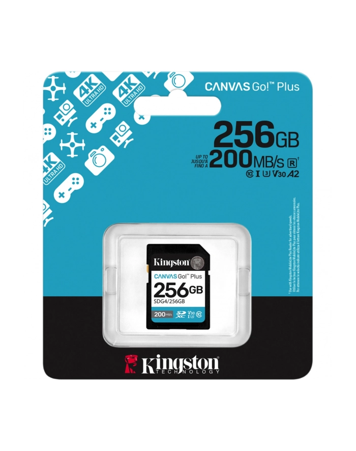 kingston Karta pamięci SD 256GB Canvas Go Plus 200/160 MB/s C10 U3 V30 główny