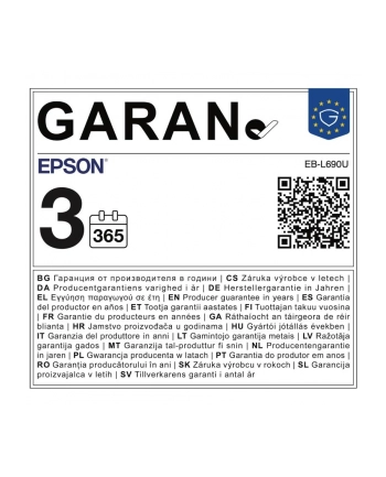 epson Projektor EB-L690U  LSR/WUXGA/6500L/5m:1/(W)LAN nr 1