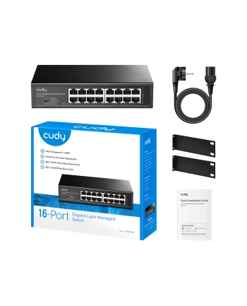 cudy Przełącznik GS1016E 16-Port Gigabit Light Managed Switch