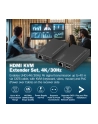 digitus Przedłużacz (extender) po skrętce kat.6 HDMI 4K/30Hz z KVM USB 1.1 do 40m/70m, max. 253 odbiorniki, sterowanie IR - zestaw (odbiornik/nadajnik) - nr 12