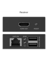 digitus Przedłużacz (extender) po skrętce kat.6 HDMI 4K/30Hz z KVM USB 1.1 do 40m/70m, max. 253 odbiorniki, sterowanie IR - zestaw (odbiornik/nadajnik) - nr 18