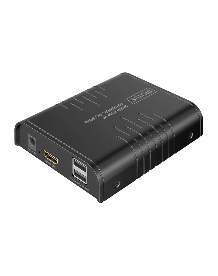 digitus Przedłużacz (extender) po skrętce kat.6 HDMI 4K/60Hz z KVM USB 2.0 przez IP 1G lub do 120m/200m - dodatkowy odbiornik do DS-55355 główny