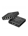 qoltec Rozdzielacz splitter Ethernet  mini SWITCH 1x4 RJ45 | 1000Mb/s | USB-C | Aluminium - nr 1