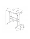 maclean Mobilne biurko regulowane MC-124 W regulacja wysokości 67-115cm, max 50kg, blat 80x60 cm - nr 3