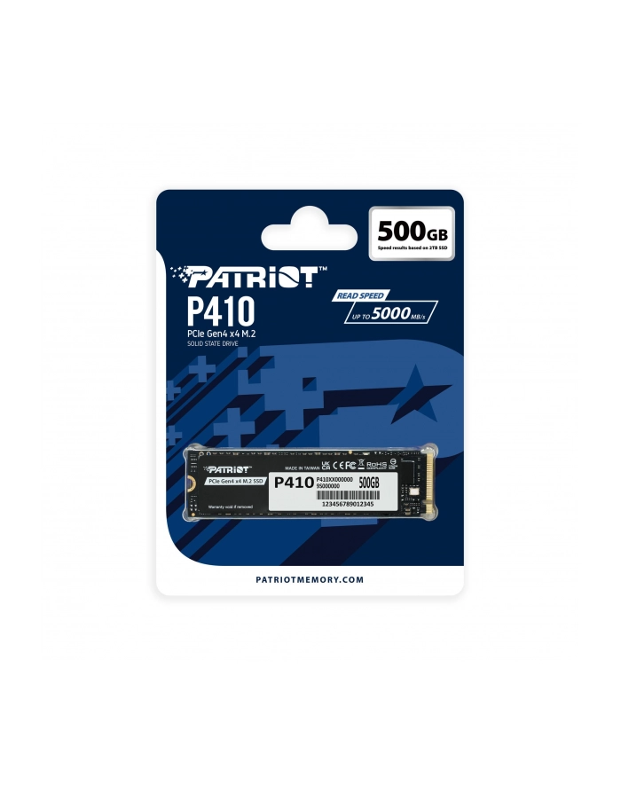 patriot Dysk SSD 500GB P410 PCIe M.2 Gen4 x4 NVMe 1.4 2280 5000/2300MB/s główny