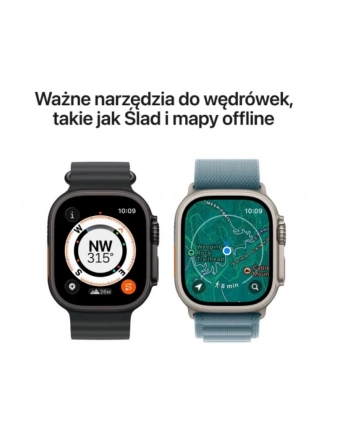 apple Watch Ultra 3 GPS + Cellular 49mm  Koperta 49 mm z tytanu w kolorze naturalnym Opaska Alpine w kolorze jasnoniebieskim - rozmiar S