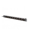 digitus Listwa zasilająca PDU Rack 19' z bezpiecznikiem przeciążeniowym, 9 gniazd Schuko CEE 7/3 (45 stopni ), kabel 2m wtyk IEC C14, 10A, aluminiowa - nr 8